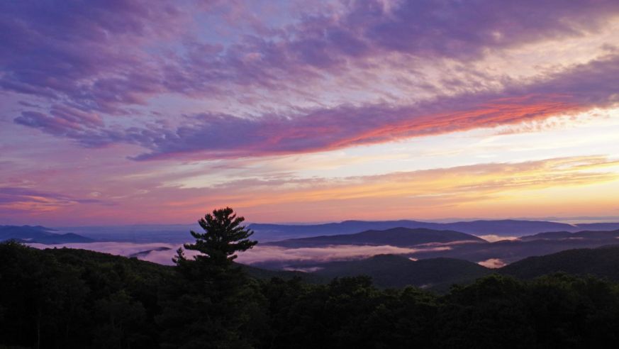 Sunset on Skyline Drive