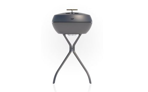 Halo cooltouch black standing charcoal BBQ with lid and legs