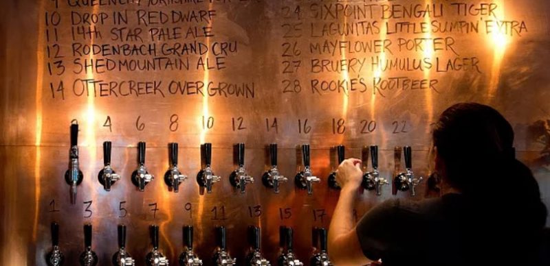 The Copper Tap Wall at Bench, Stowe, VT