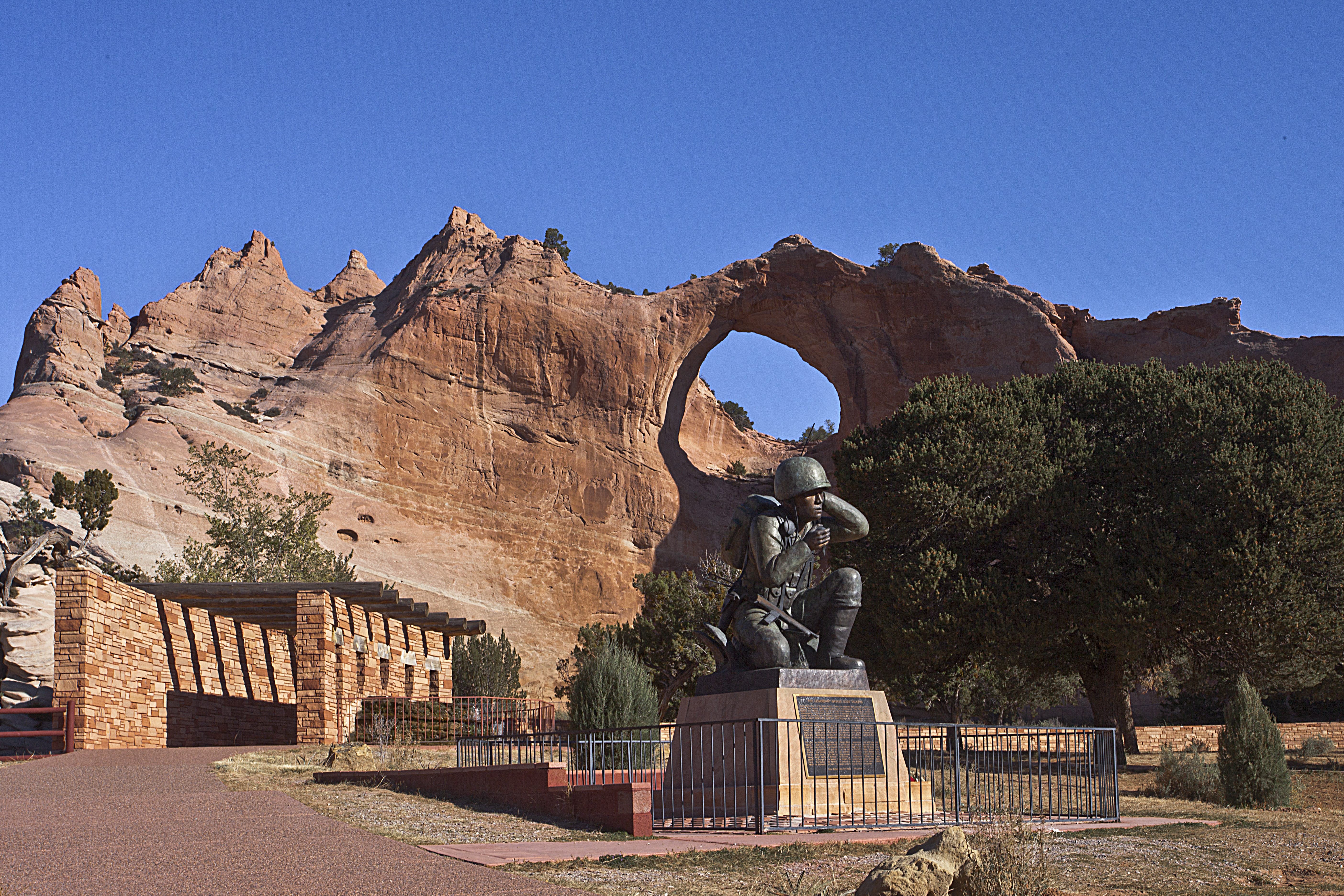 Navajo Code Talker monument in Window Rock Navajo Code Talker monument in Window Rock