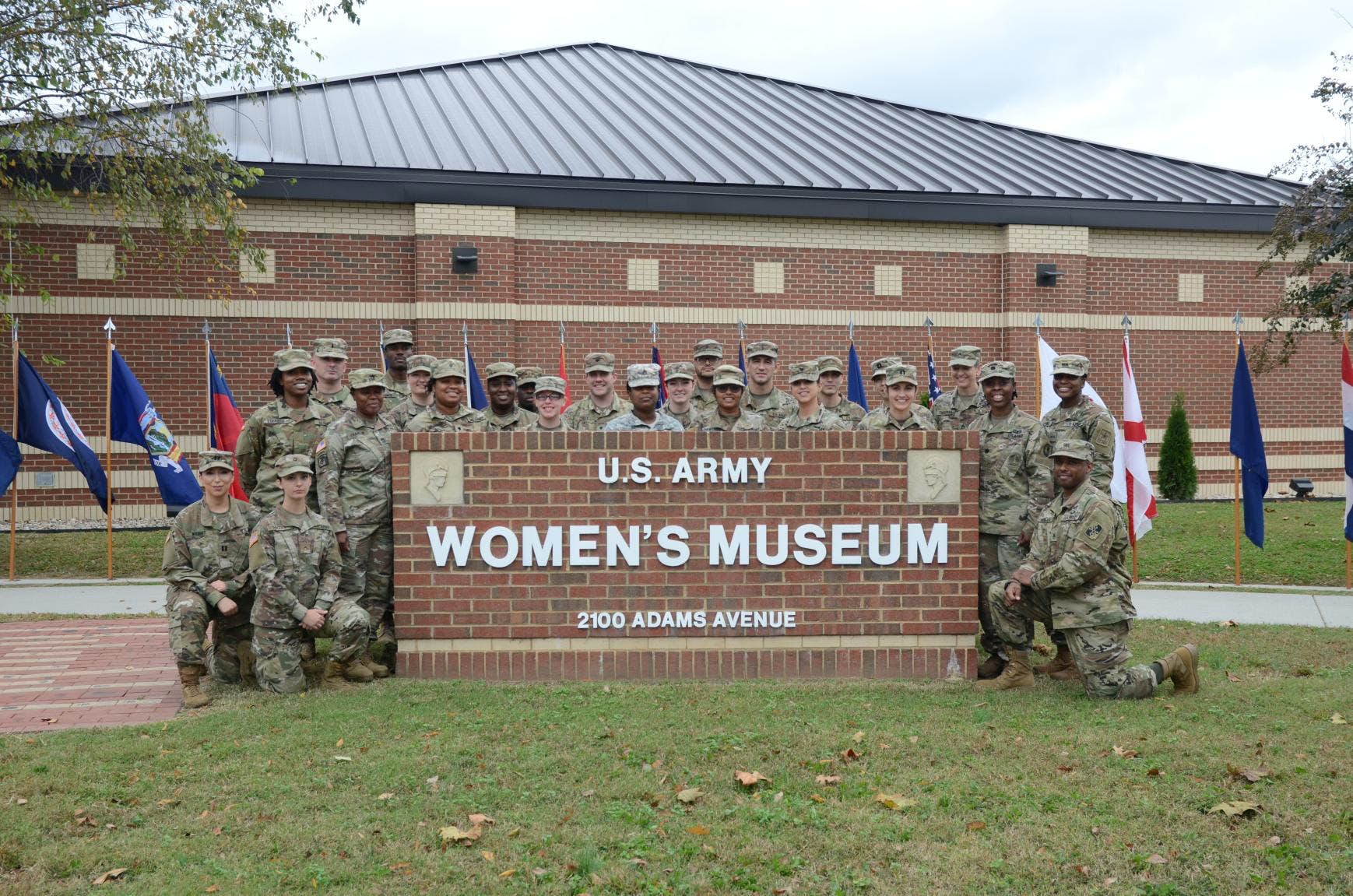 A group of Maryland Army National Guard soldiers attended the reopening of the Army Women?s Museum, Fort Lee, Virginia, Nov. 2, 2018. The museum has approximately 50,000 visitors each year and the reopening ceremony marked one year of renovations that dou A group of Maryland Army National Guard soldiers attended the reopening of the Army Women?s Museum, Fort Lee, Virginia, Nov. 2, 2018. The museum has approximately 50,000 visitors each year and the reopening ceremony marked one year of renovations that dou